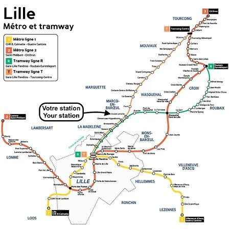 דירה 1 Proche Croise Laroche & Tram *